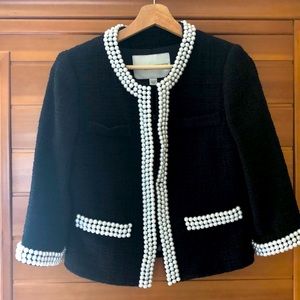 Boston Proper Blazer. Wore one time. Excellent condition. Black with pearl trim
